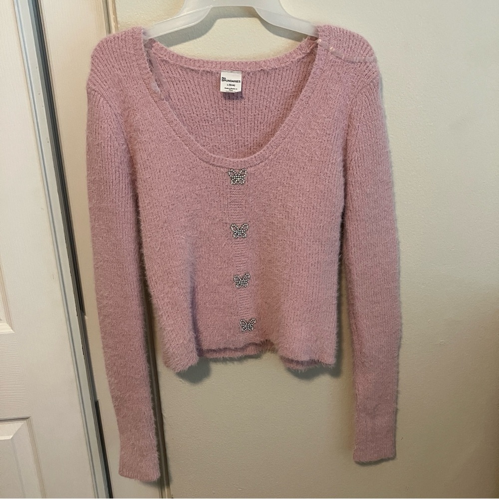 No Boundaries Soft Pink Knit Top